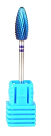 SpeTool Carbide Blue Nano Coated Nail Gel Remove Polishing Bit Salon Tool, 6x15MM