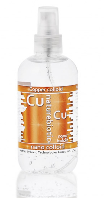 Colloidal Copper Naturebiotic Cu 25 PPM – 250ml with an atomizer